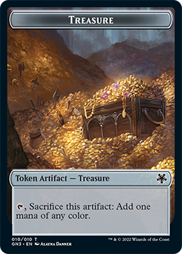 Zombie // Treasure Double-Sided Token [Game Night: Free-for-All Tokens] | Jomio and Rueliete's Cards and Comics