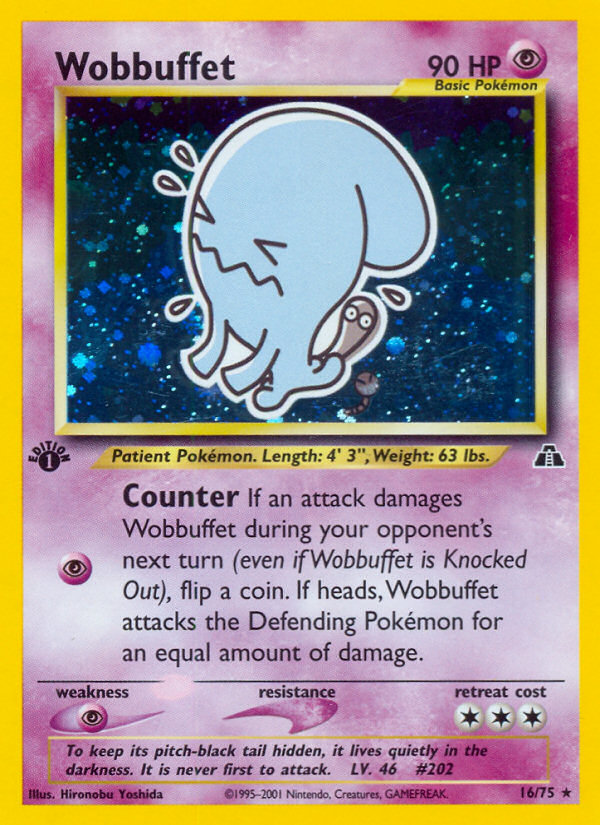 Wobbuffet (16/75) [Neo Discovery 1st Edition] | Jomio and Rueliete's Cards and Comics