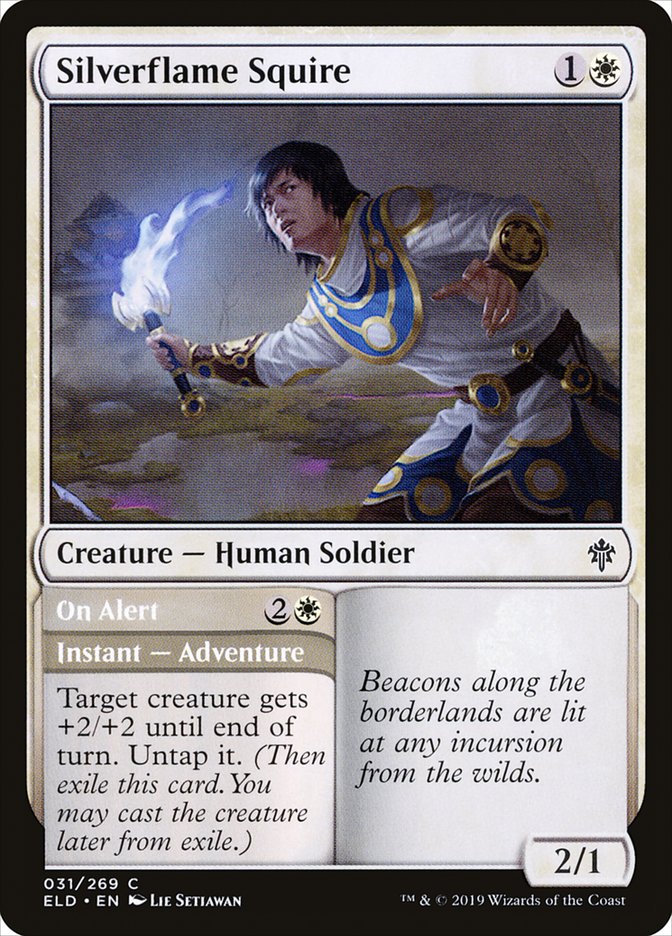 Silverflame Squire // On Alert [Throne of Eldraine] | Jomio and Rueliete's Cards and Comics