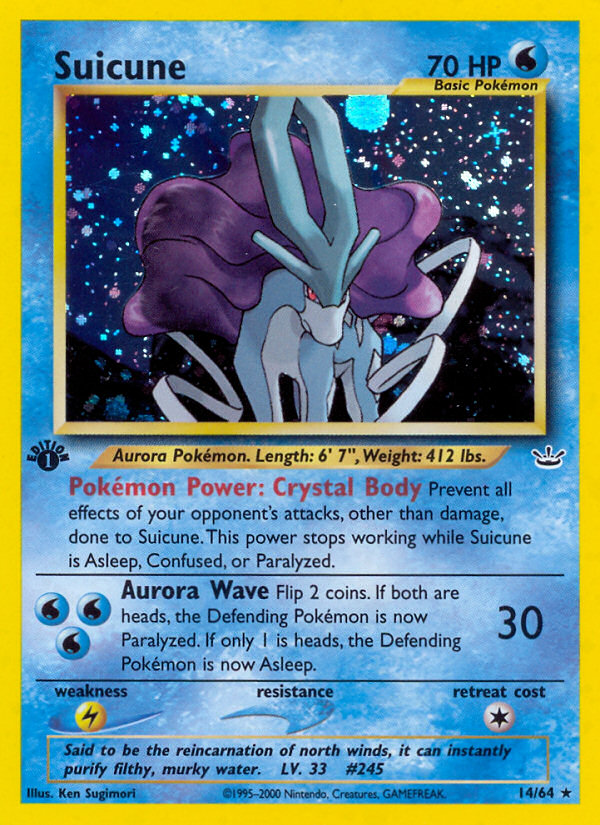 Suicune (14/64) [Neo Revelation 1st Edition] | Jomio and Rueliete's Cards and Comics