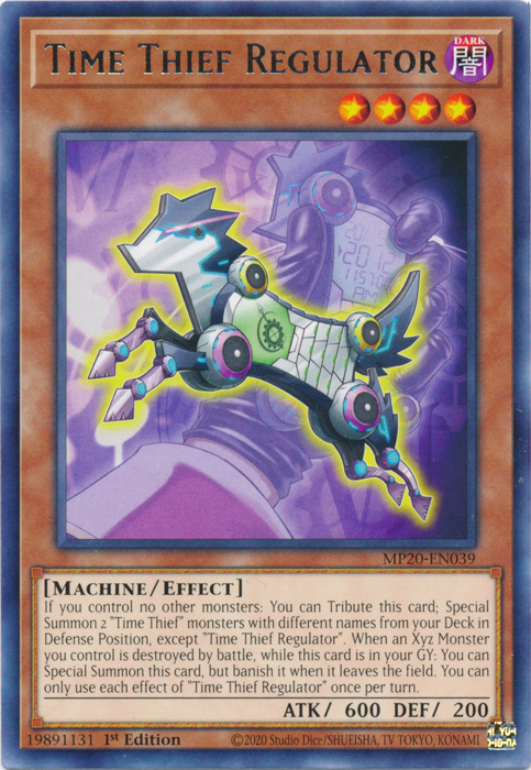 Time Thief Regulator [MP20-EN039] Rare | Jomio and Rueliete's Cards and Comics