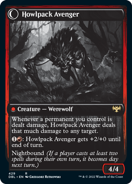 Ill-Tempered Loner // Howlpack Avenger [Innistrad: Double Feature] | Jomio and Rueliete's Cards and Comics