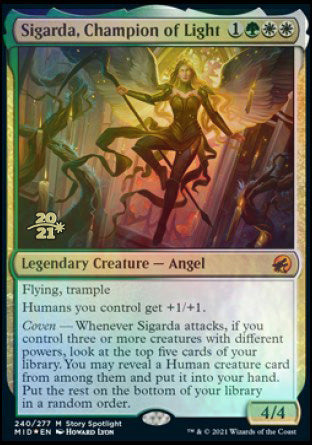 Sigarda, Champion of Light [Innistrad: Midnight Hunt Prerelease Promos] | Jomio and Rueliete's Cards and Comics
