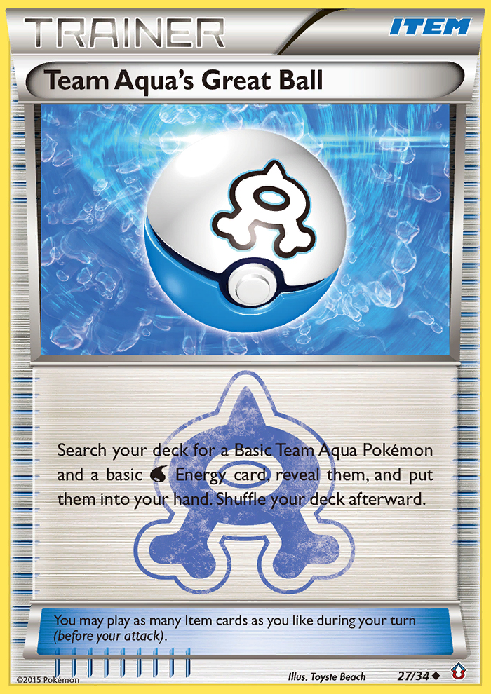 Team Aqua's Great Ball (27/34) [XY: Double Crisis] | Jomio and Rueliete's Cards and Comics