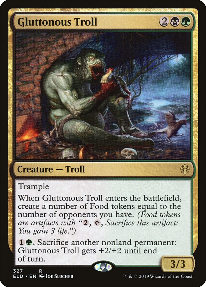 Gluttonous Troll [Throne of Eldraine] | Jomio and Rueliete's Cards and Comics