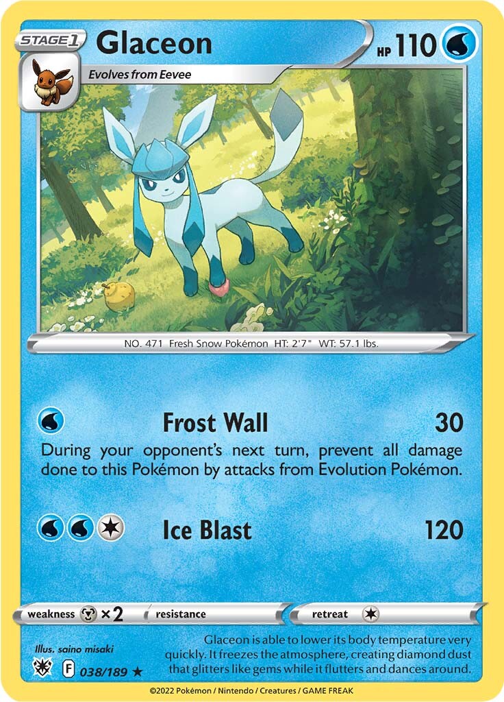 Glaceon (038/189) [Sword & Shield: Astral Radiance] | Jomio and Rueliete's Cards and Comics