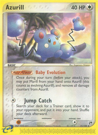 Azurill (31/100) [EX: Sandstorm] | Jomio and Rueliete's Cards and Comics