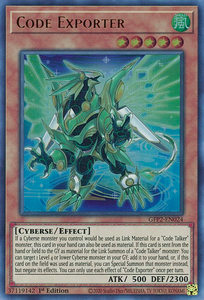 Code Exporter [GFP2-EN024] Ultra Rare | Jomio and Rueliete's Cards and Comics