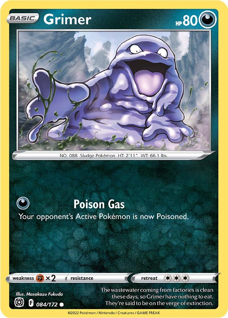 Grimer (084/172) [Sword & Shield: Brilliant Stars] | Jomio and Rueliete's Cards and Comics