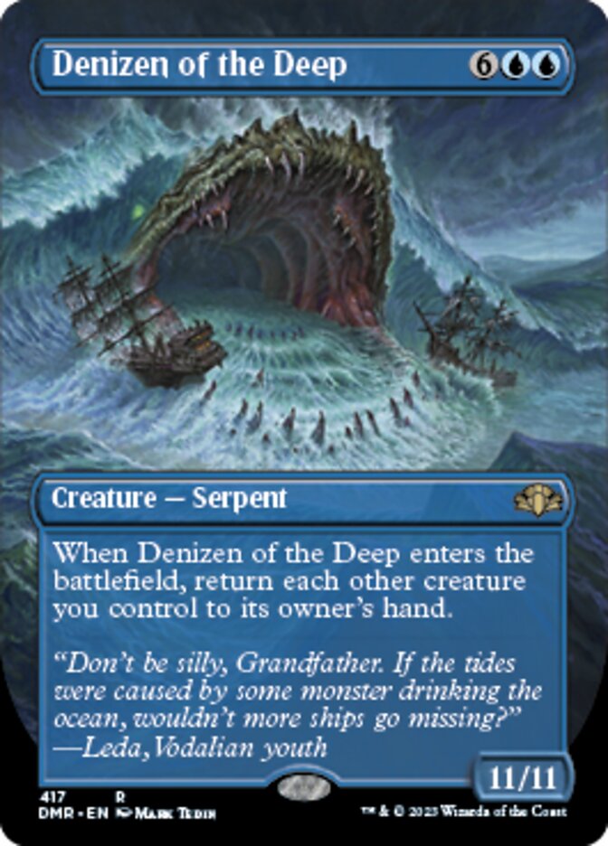 Denizen of the Deep (Borderless Alternate Art) [Dominaria Remastered] | Jomio and Rueliete's Cards and Comics