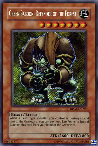 Green Baboon, Defender of the Forest [RP02-EN099] Secret Rare | Jomio and Rueliete's Cards and Comics