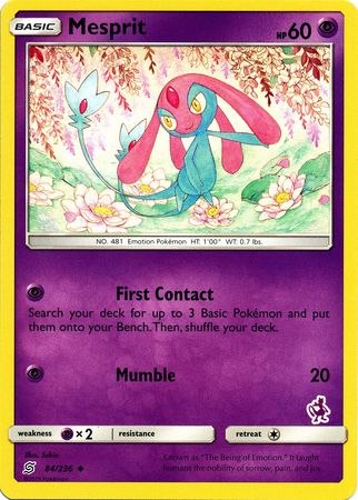 Mesprit (84/236) (Mewtwo Deck) [Battle Academy 2020] | Jomio and Rueliete's Cards and Comics