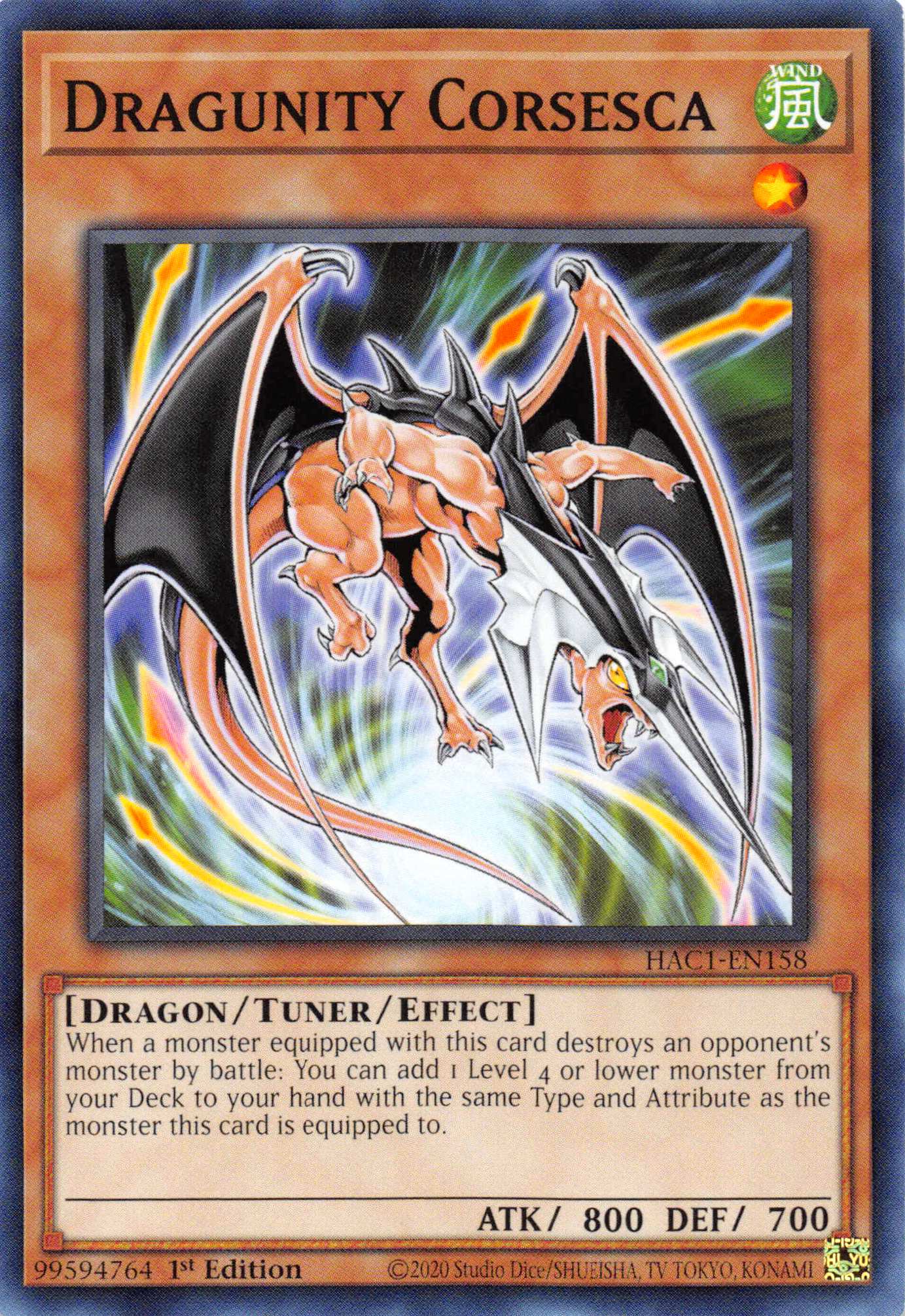 Dragunity Corsesca [HAC1-EN158] Common | Jomio and Rueliete's Cards and Comics