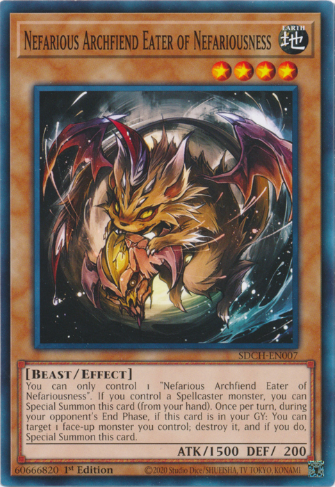 Nefarious Archfiend Eater of Nefariousness [SDCH-EN007] Common | Jomio and Rueliete's Cards and Comics