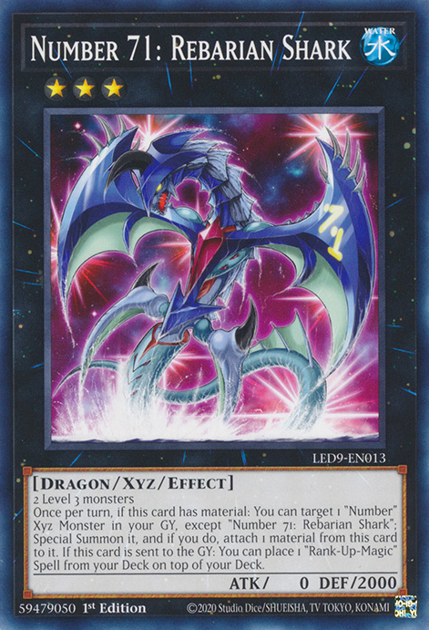 Number 71: Rebarian Shark [LED9-EN013] Common | Jomio and Rueliete's Cards and Comics
