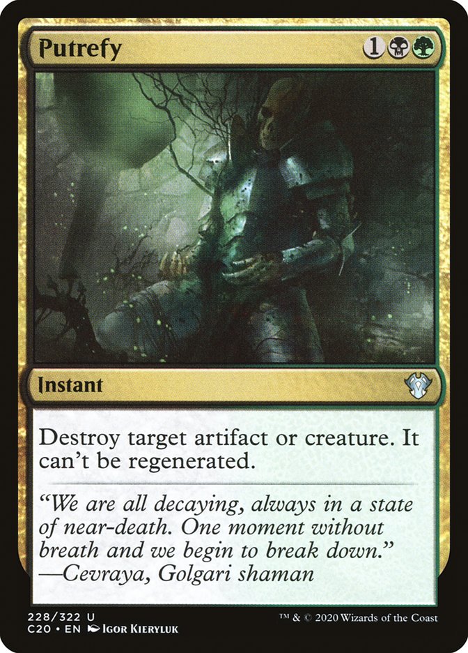 Putrefy [Commander 2020] | Jomio and Rueliete's Cards and Comics