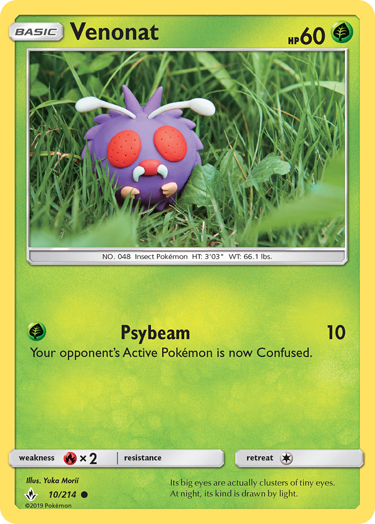 Venonat (10/214) [Sun & Moon: Unbroken Bonds] | Jomio and Rueliete's Cards and Comics
