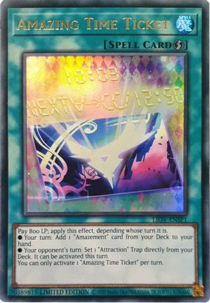 Amazing Time Ticket [LIOV-ENSP1] Ultra Rare | Jomio and Rueliete's Cards and Comics