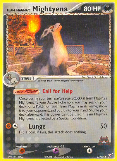 Team Magma's Mightyena (37/95) [EX: Team Magma vs Team Aqua] | Jomio and Rueliete's Cards and Comics