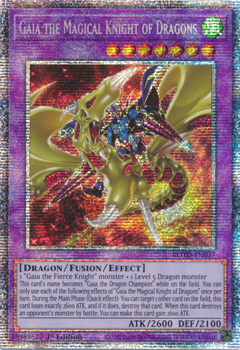 Gaia the Magical Knight of Dragons [ROTD-EN037] Starlight Rare | Jomio and Rueliete's Cards and Comics