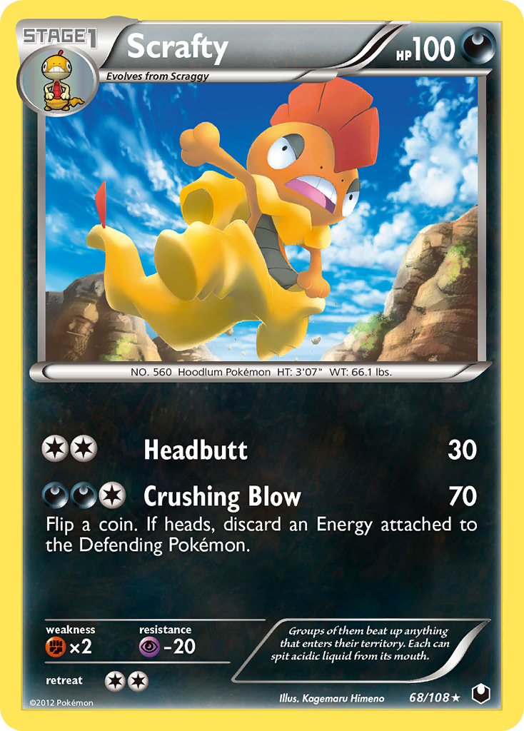 Scrafty (68/108) [Black & White: Dark Explorers] | Jomio and Rueliete's Cards and Comics