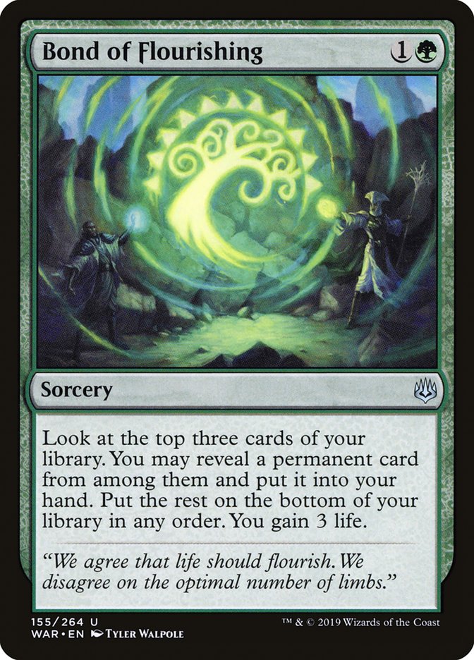 Bond of Flourishing [War of the Spark] | Jomio and Rueliete's Cards and Comics