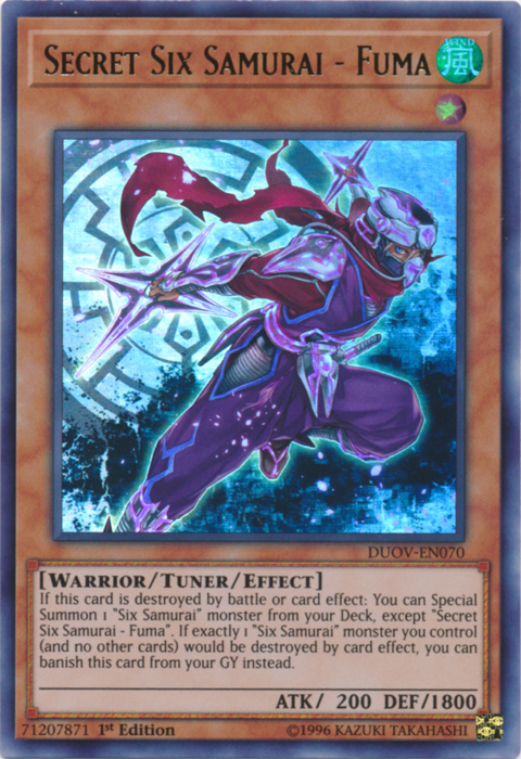 Secret Six Samurai - Fuma [DUOV-EN070] Ultra Rare | Jomio and Rueliete's Cards and Comics