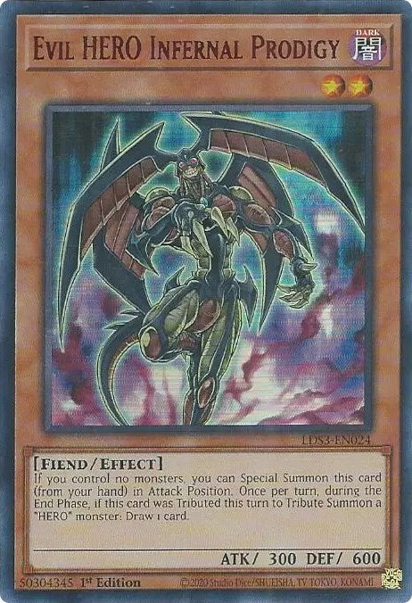 Evil HERO Infernal Prodigy (Red) [LDS3-EN024] Ultra Rare | Jomio and Rueliete's Cards and Comics
