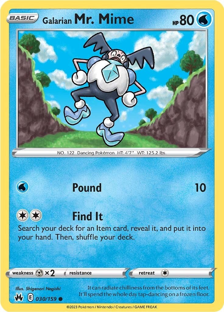 Galarian Mr. Mime (030/159) [Sword & Shield: Crown Zenith] | Jomio and Rueliete's Cards and Comics