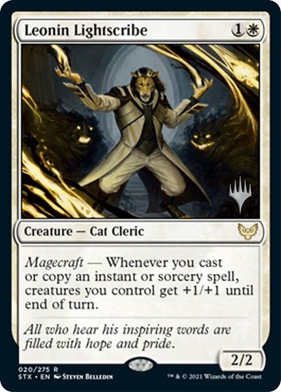 Leonin Lightscribe (Promo Pack) [Strixhaven: School of Mages Promos] | Jomio and Rueliete's Cards and Comics