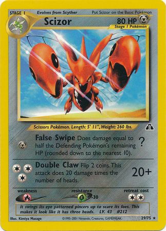 Scizor (29/75) [Neo Discovery Unlimited] | Jomio and Rueliete's Cards and Comics