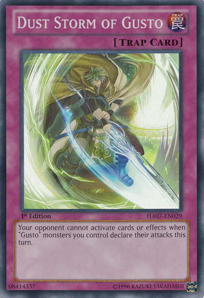 Dust Storm of Gusto [HA07-EN029] Super Rare | Jomio and Rueliete's Cards and Comics