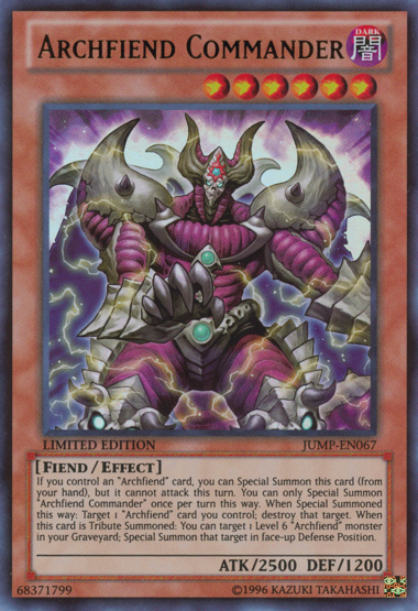 Archfiend Commander [JUMP-EN067] Ultra Rare | Jomio and Rueliete's Cards and Comics