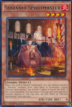 Shiranui Spiritmaster [BOSH-EN033] Rare | Jomio and Rueliete's Cards and Comics