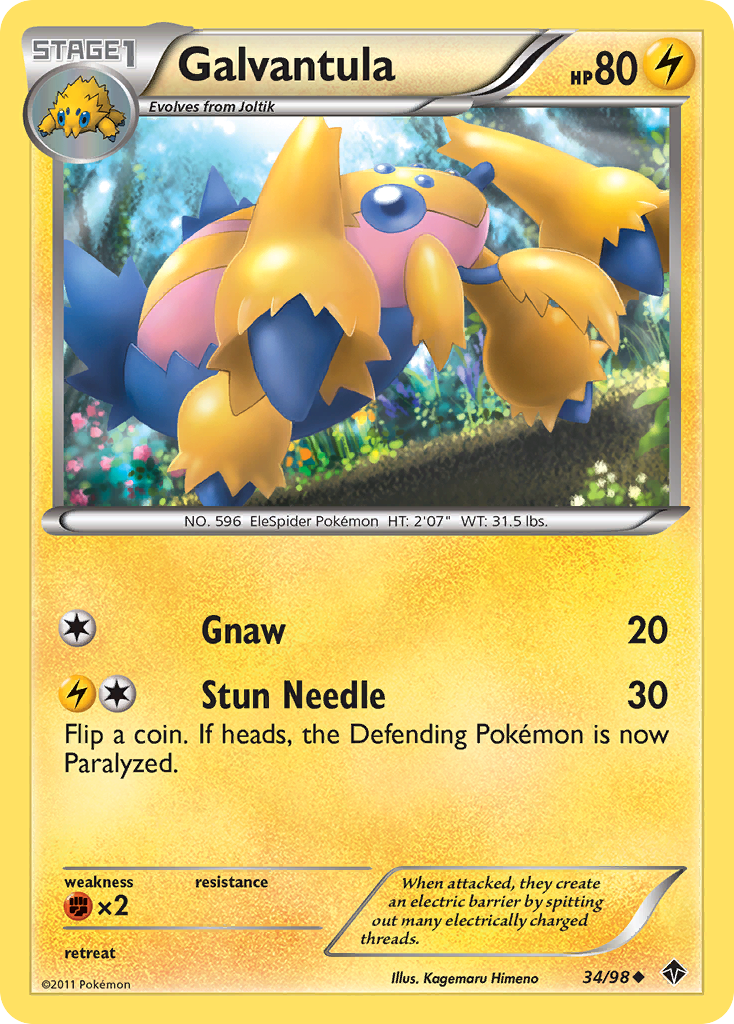 Galvantula (34/98) [Black & White: Emerging Powers] | Jomio and Rueliete's Cards and Comics