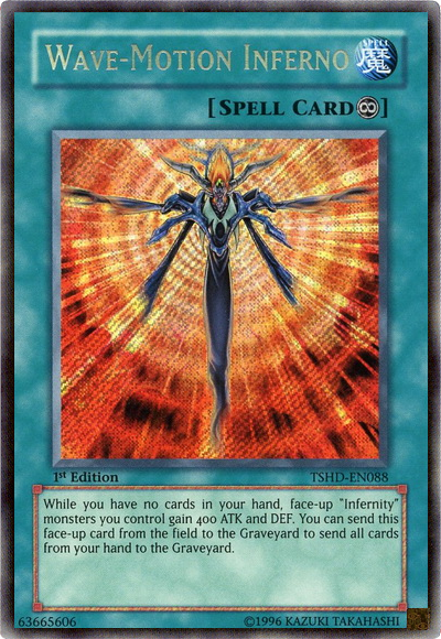 Wave-Motion Inferno [TSHD-EN088] Secret Rare | Jomio and Rueliete's Cards and Comics