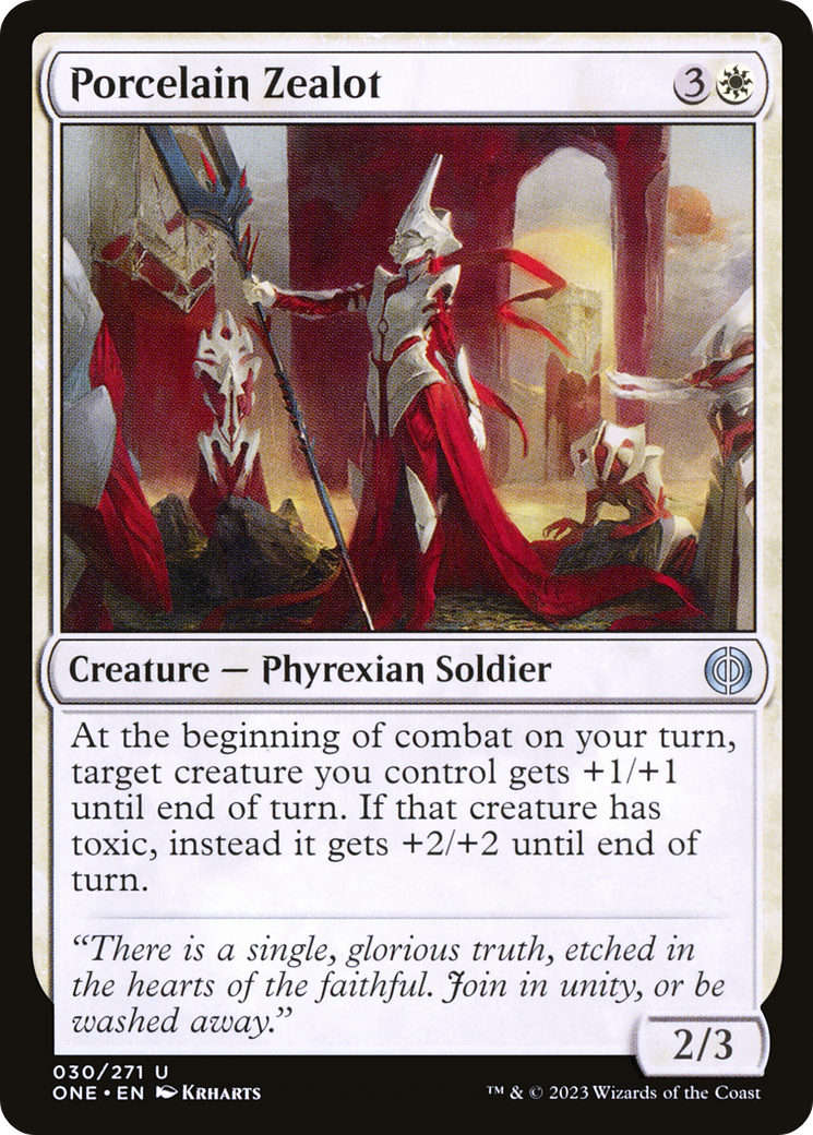 Porcelain Zealot [Phyrexia: All Will Be One] | Jomio and Rueliete's Cards and Comics