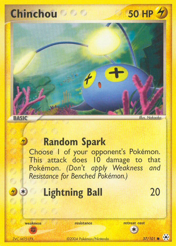 Chinchou (57/101) [EX: Hidden Legends] | Jomio and Rueliete's Cards and Comics