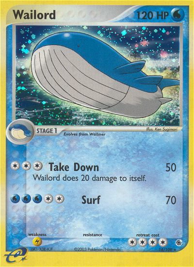 Wailord (14/109) [EX: Ruby & Sapphire] | Jomio and Rueliete's Cards and Comics