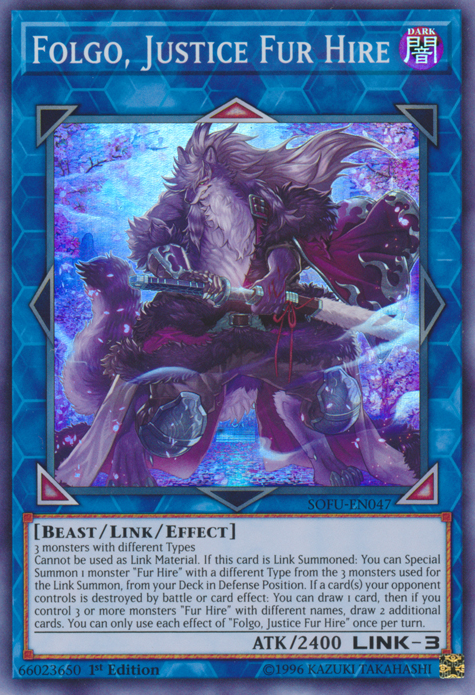 Folgo, Justice Fur Hire [SOFU-EN047] Super Rare | Jomio and Rueliete's Cards and Comics