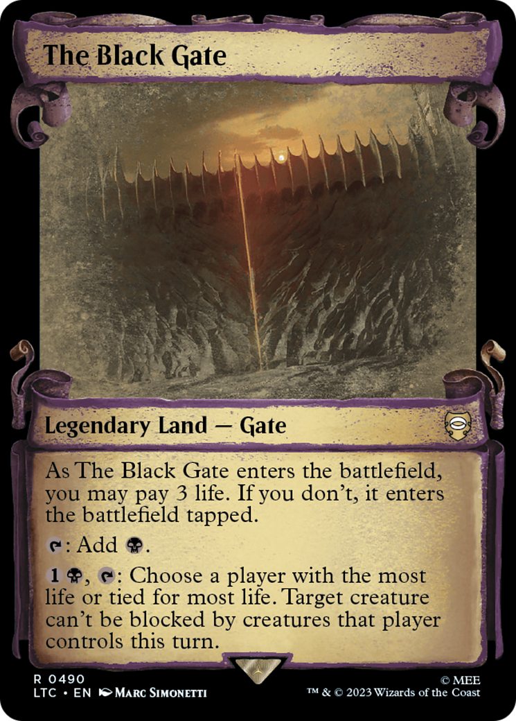 The Black Gate [The Lord of the Rings: Tales of Middle-Earth Commander Showcase Scrolls] | Jomio and Rueliete's Cards and Comics