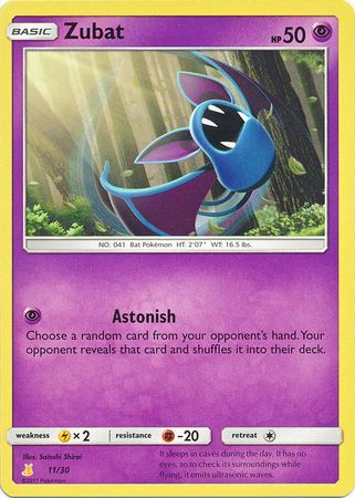 Zubat (11/30) [Sun & Moon: Trainer Kit - Alolan Raichu] | Jomio and Rueliete's Cards and Comics