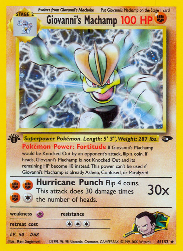 Giovanni's Machamp (6/132) [Gym Challenge 1st Edition] | Jomio and Rueliete's Cards and Comics