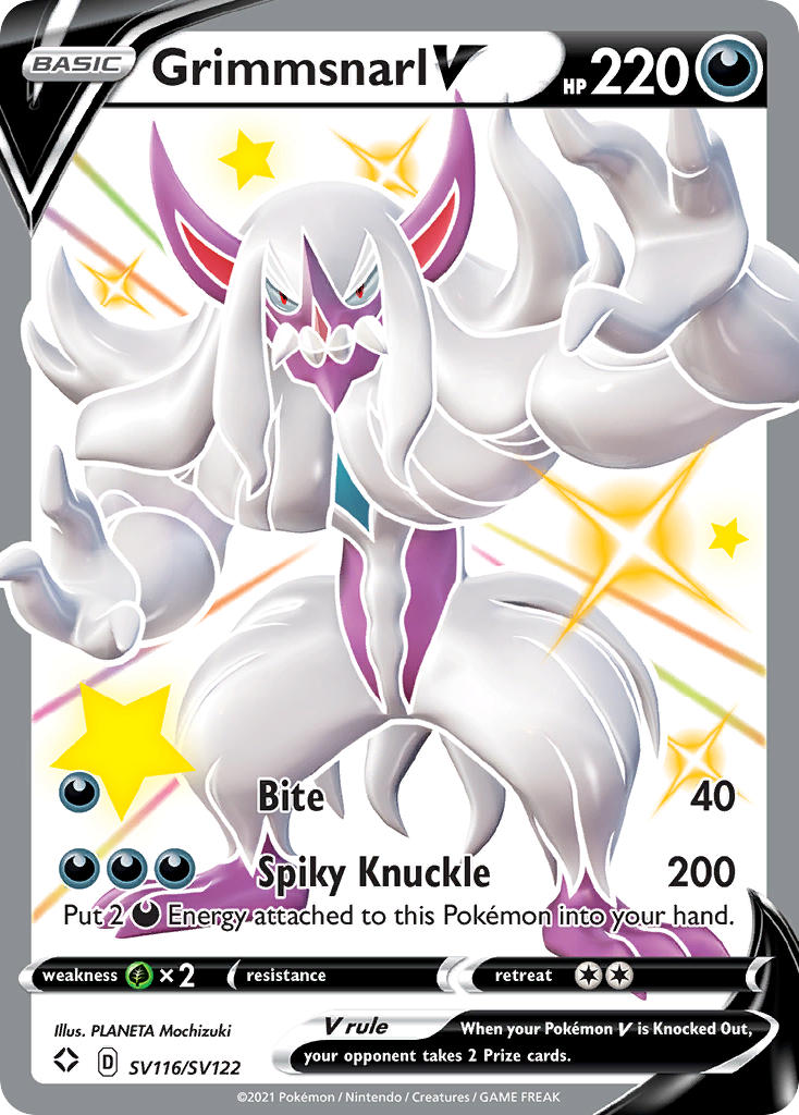 Grimmsnarl V (SV116/SV122) [Sword & Shield: Shining Fates] | Jomio and Rueliete's Cards and Comics