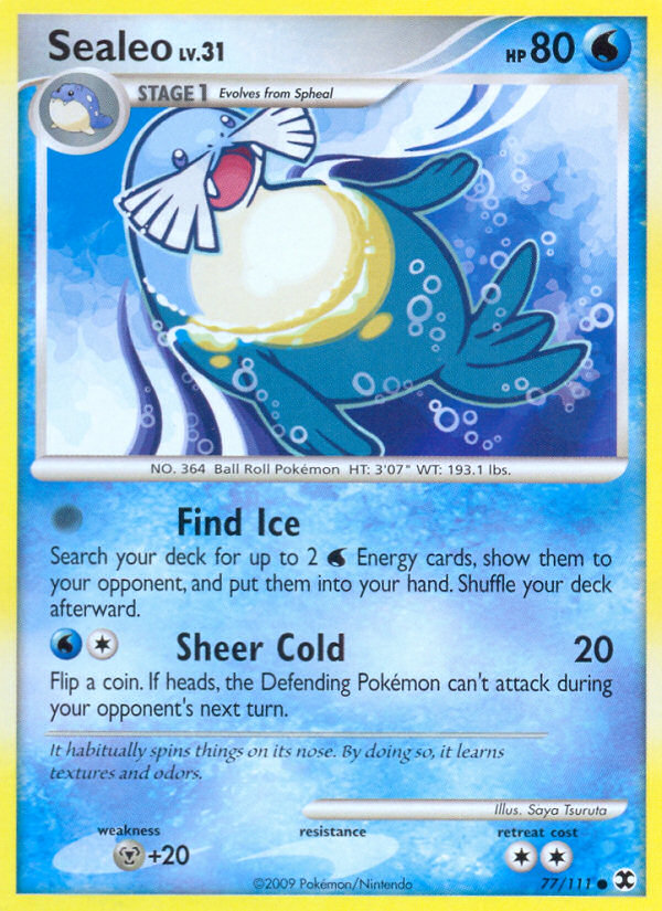 Sealeo (77/111) [Platinum: Rising Rivals] | Jomio and Rueliete's Cards and Comics