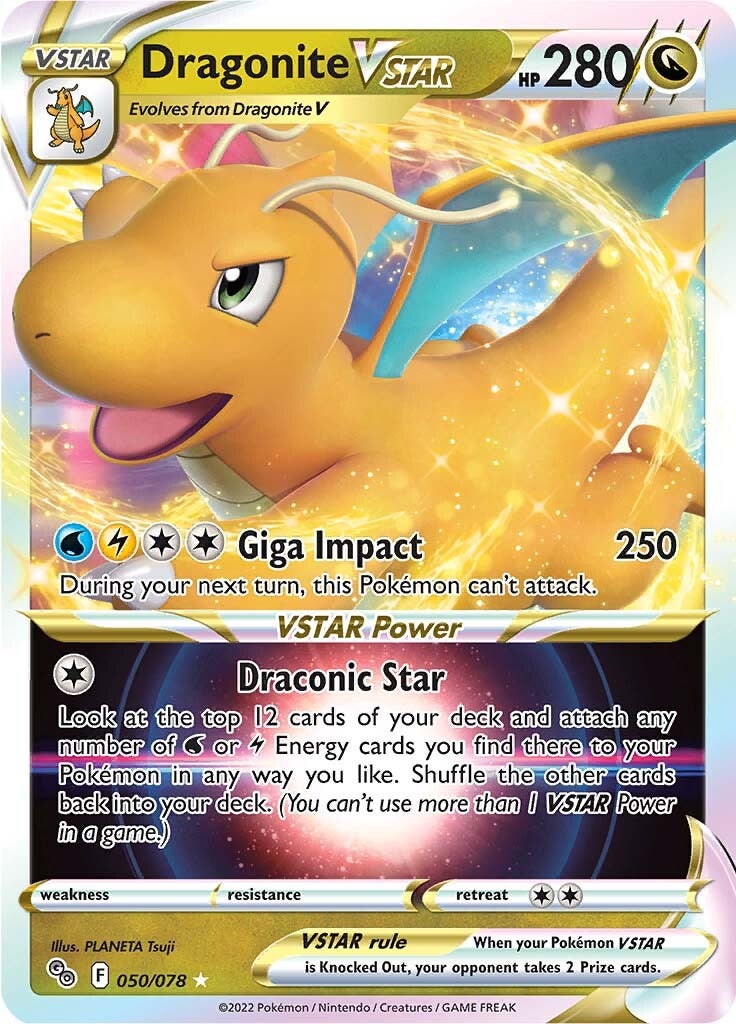 Dragonite VSTAR (050/078) [Pokémon GO] | Jomio and Rueliete's Cards and Comics
