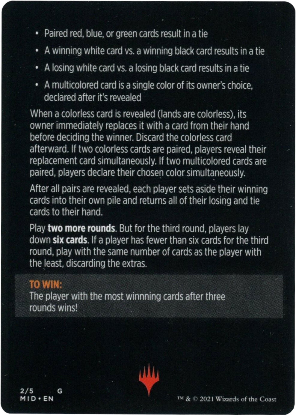 Day Vs. Night (Magic Minigame) [Innistrad: Midnight Hunt Minigame] | Jomio and Rueliete's Cards and Comics