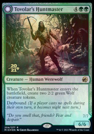 Tovolar's Huntmaster // Tovolar's Packleader [Innistrad: Midnight Hunt Prerelease Promos] | Jomio and Rueliete's Cards and Comics