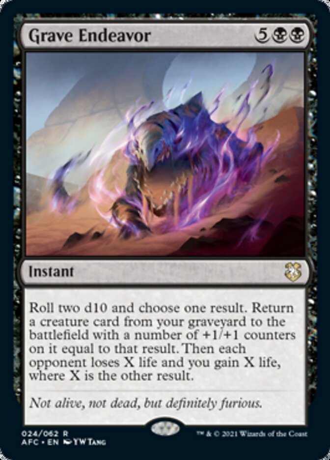 Grave Endeavor [Dungeons & Dragons: Adventures in the Forgotten Realms Commander] | Jomio and Rueliete's Cards and Comics