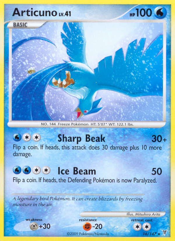 Articuno (16/147) [Platinum: Supreme Victors] | Jomio and Rueliete's Cards and Comics